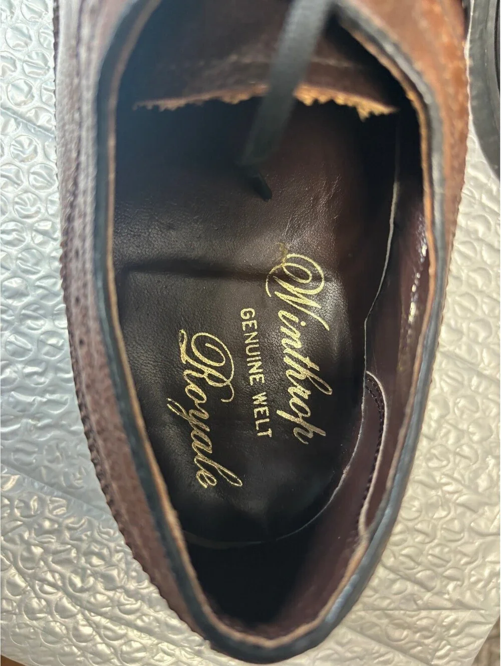 Wienthorf Royale Genuine Welt Brown Leather Wingtip